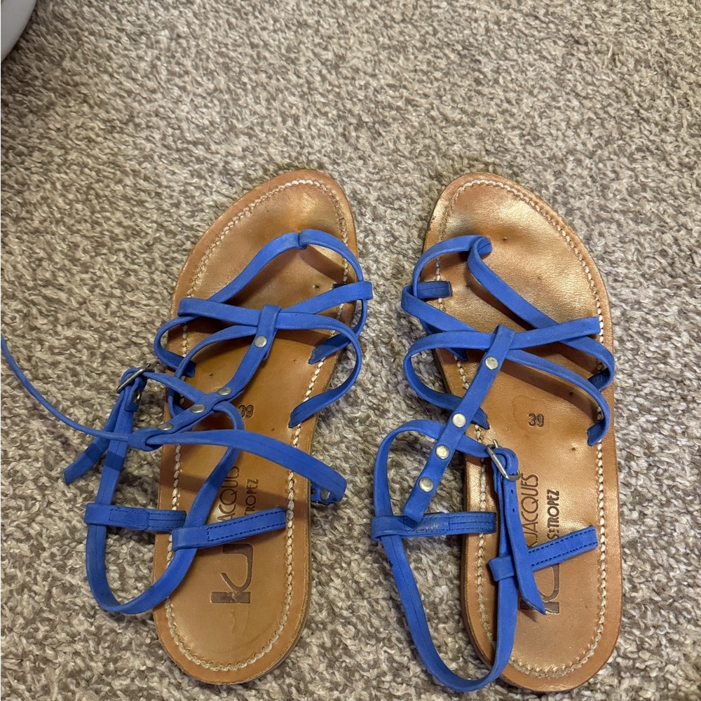 Kjacques Blue Strappy Sandals